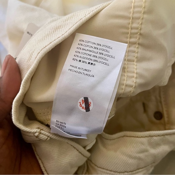 Free People We The Free NWT Cream Bootcut Raw Hem Denim Pants - Picture 7 of 11